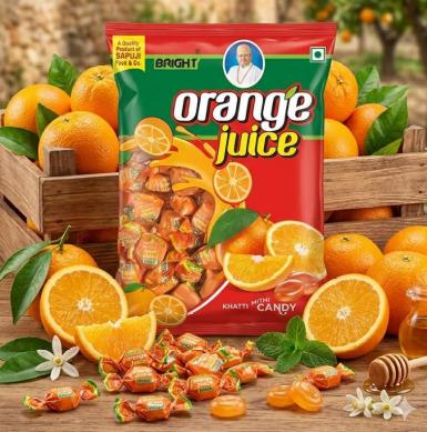 Orange Juice Khatti Mitthi Candy