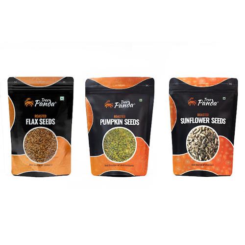 Combo of 3 - Roasted Sunflower Seeds / Roasted Flax Seeds /Roasted Pumpkin Seeds