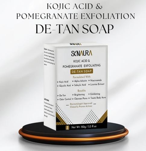 Kojic Acid & Pomegranate Exfoliating De-Tan Soap- Pack of 2