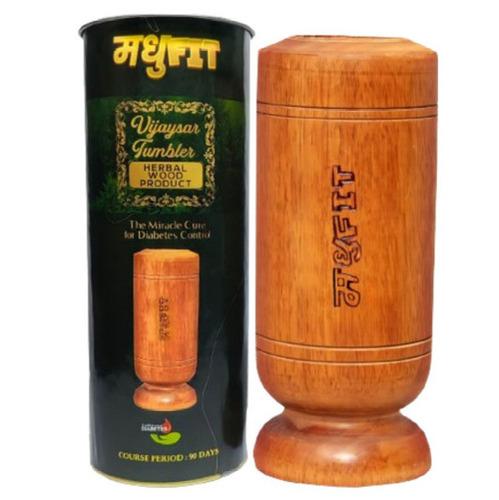 Madhufit Lab Certified Vijaysar wood Sugar Control Glass - Ayurvedic Way to Manage Sugar Levels