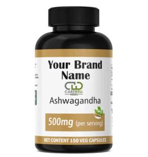Ashwagandha 500mg Capsules by Carewell Herbs ODM OEM