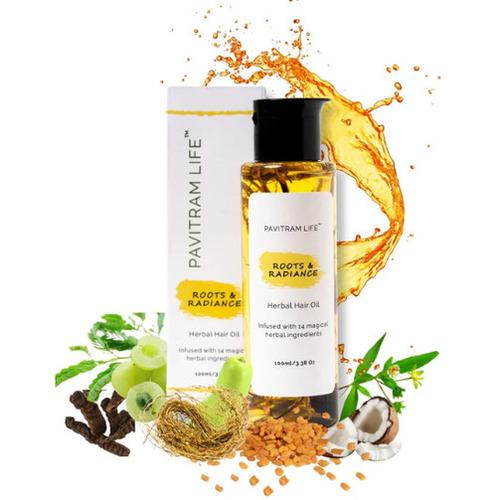 Pavitram Life Roots & Radiance Herbal Hair Oil - 100 ml