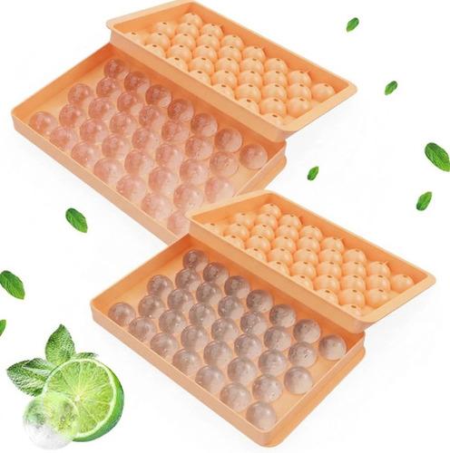 33 Grid Silicone Ice Ball Mold Tray with Lid, Round Ice Sphere Maker
