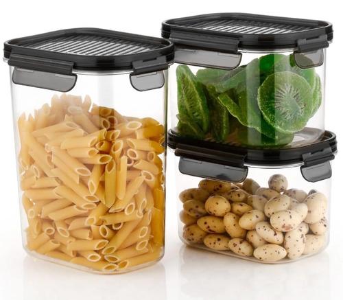 800ML 800ML 1600ML Pack of 3 Airtight Food Storage Containers with Lids
