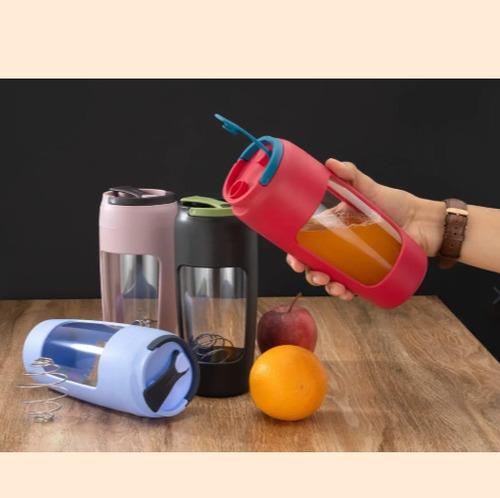Pack Of 1 700ML Multi-Color Protein Shaker Bottle with Mixer Ball, Gym Shake N Juice Bottle