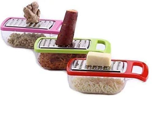 Pack Of 1 Stainless Steel Vegetable & Cheese Grater with Container, Hand Grater & Peeler