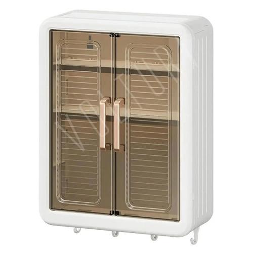 Wall Mounted Bathroom Cabinet, Waterproof Plastic Storage Organizer with Shelves