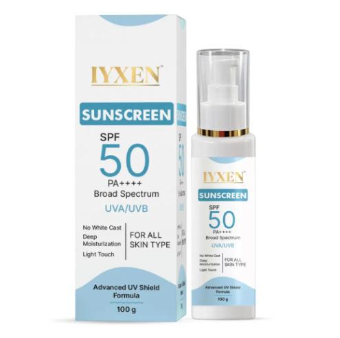 Iyxen Spf 50 Pa++++ Broad Spectrum Uva Uvb Sunscreen