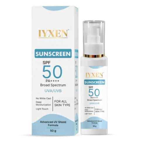 Iyxen Spf 50 Pa++++ Broad Spectrum Uva Uvb Sunscreen