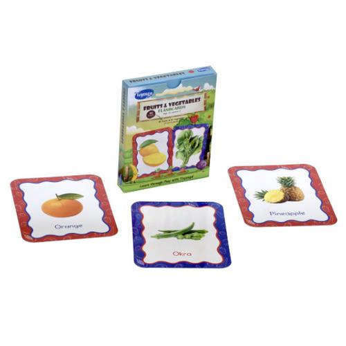 Toysaga 9-in-1 Flashcards Set:Fruits & Vegetables