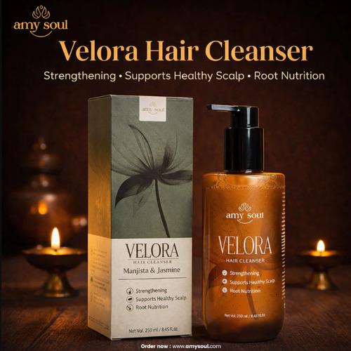 Amy Soul Velora Hair Cleanser - Manjista & Jasmine | Ayurvedic Strengthening Scalp Cleanser | 250ml