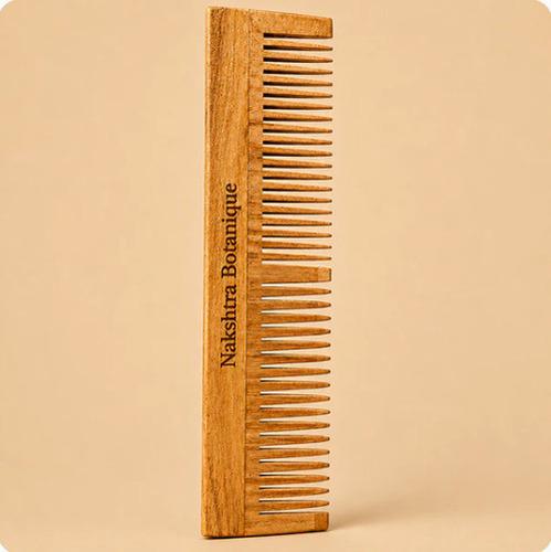 Kacchi Neem Wood Comb | Treated with 23 Ayurvedic Herb Oils