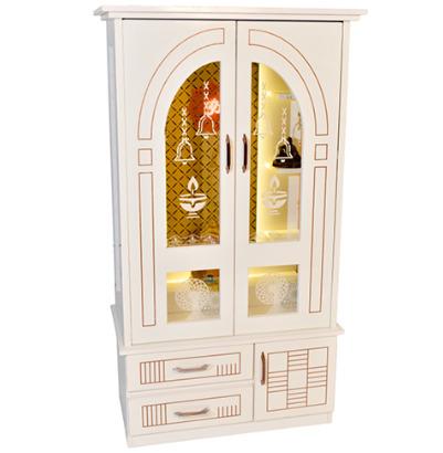 PU-123 With Door Pure Teakwood Temple