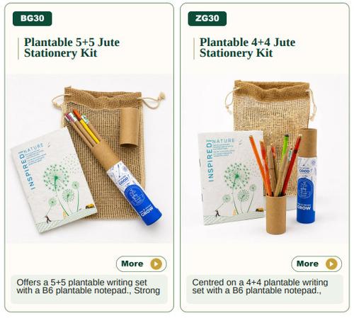Plantable 5+5 Jute Stationery Kit/ Plantable 4+4 Jute Stationery Kit