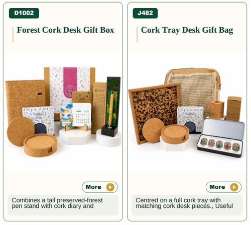 Forest Cork Desk Gift Box/ Cork Tray Desk Gift Bag