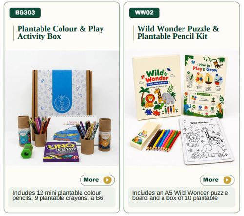 Plantable Colour & Play Activity Box/ Wild Wonder Puzzle & Plantable Pencil Kit