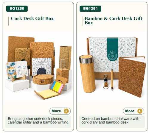 Cork Desk Gift Box/ Bamboo & Cork Desk Gift Box