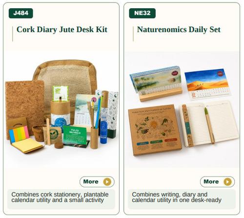 Cork Diary Jute Desk Kit/ Naturenomics Daily Set