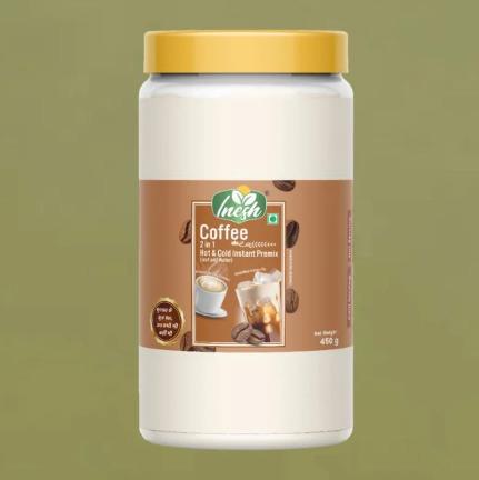 Inesh Coffee 2 in 1 Hot & Cold Instant Premix  Jar 450g