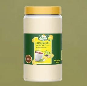 Inesh Herbal Masala Lemon Tea Hot Instant Premix Jar 450g