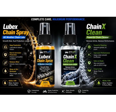 Lube Chain Spray / ChainX Clean (Chain Cleaner)
