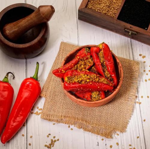 Stuffed Red Mirchi Pickle