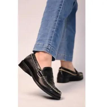 BLACK CHAIN LOAFER