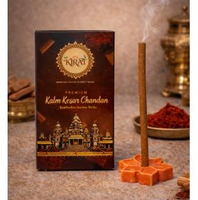 KIRAT Kalm Kesar Chandan Bambooless Incense Sticks