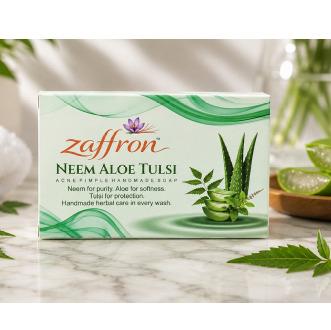 Zaffron Neem Aloe Tulsi Handmade Soap