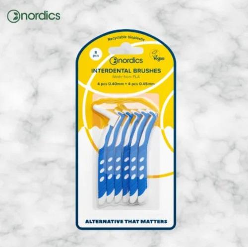 Interdental brushes L-shape 8pcs 0.40mm + 0.45mm