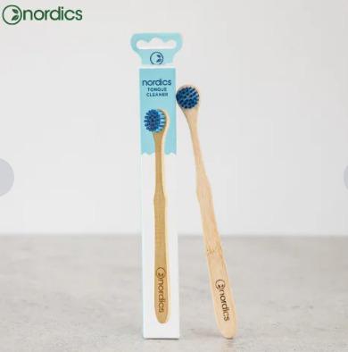 Bamboo tongue cleaner blue