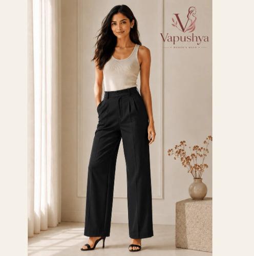 Black High Waist Wide Leg Pants
