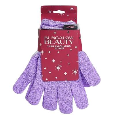 Exfoliating Loofah Body Hand Gloves (2 Pairs) â Purple