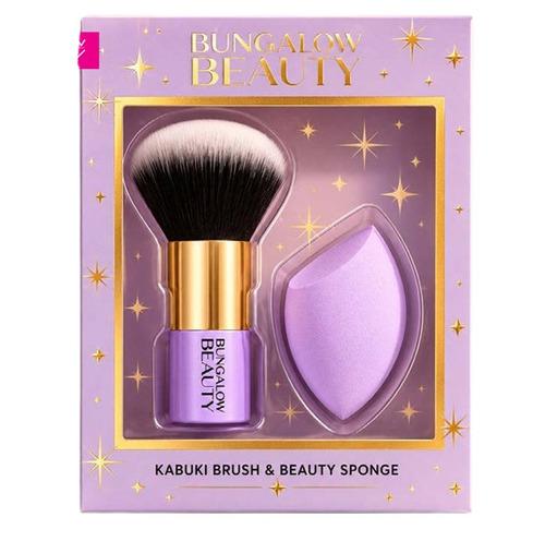 Premium Kabuki Brush & Blender Set (Purple)