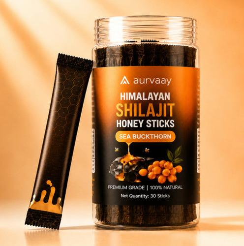 Aurvaay Shilajit Honey Sea Buckthorn Sticks