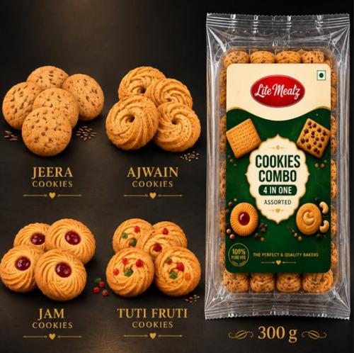 Combo Cookies 4in1 - Jeera, Ajwain, Jam, Tuti Fruity