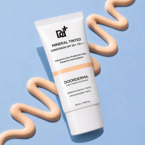 DoorDerma Tinted Sunscreen - Broad-Spectrum Shield with Natural Tint & Matte Finish