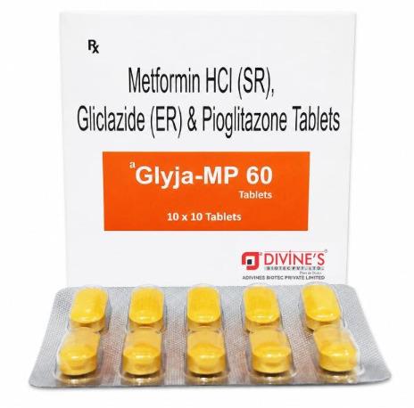 GLICLAZIDE 60MG,METFORMIN HCL 500MG & PIOGLITAZONE 15MG
