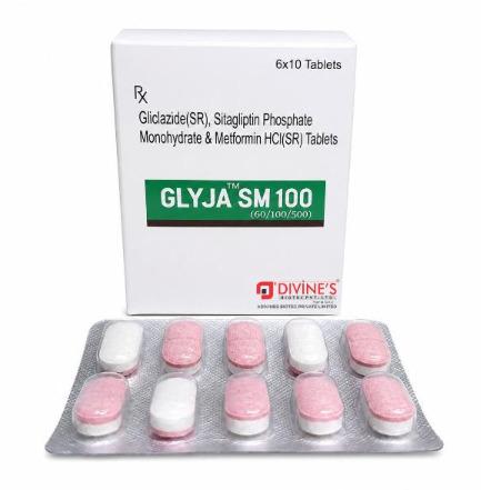 GLICLAZIDE SR 60MG,SITAGLIPTIN 100MG & METFORMIN HCL SR 500MG