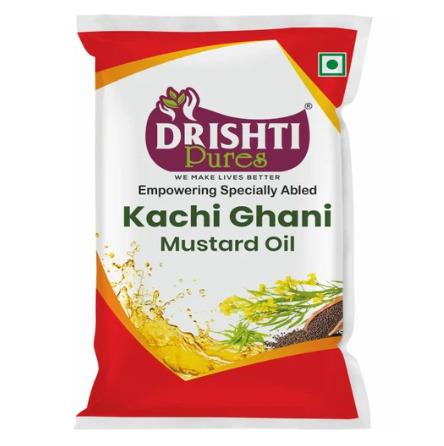 1L Drishti Pures Kachi Ghani Mustard Oil