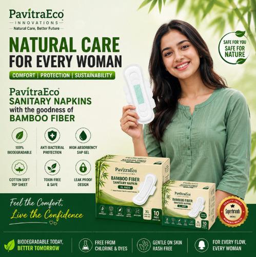Bamboo Fiber Sanitary Napkin XL