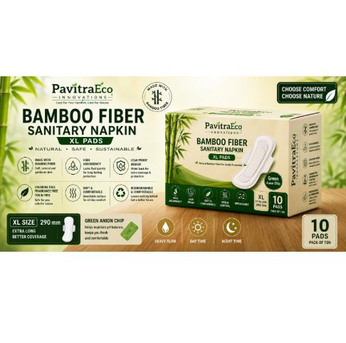 Bamboo Fiber Sanitary Napkin XL