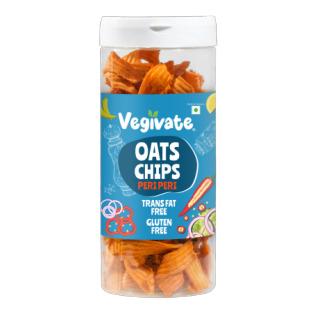 Vegivate Oats Chips Peri Peri - 150g | Crispy & Spicy Oat-Based Snack