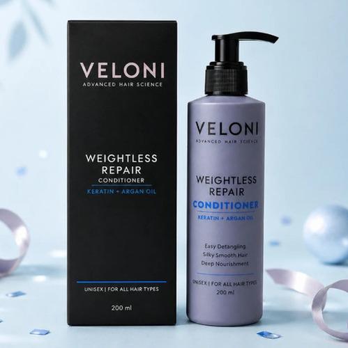 Veloni Weightless Repair Conditioner | Keratin & Argan Oil Hair Conditioner