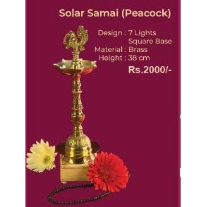 Solar Samai Peacock Diya