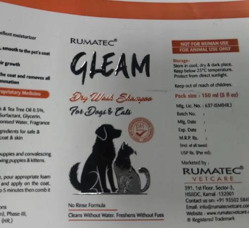 Gleam Dry wash Foam Shampoo (Jojoba)