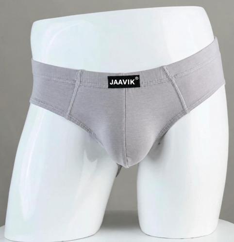 Cloudy Grey Cotton Spandex Regular Fit Brief For Men