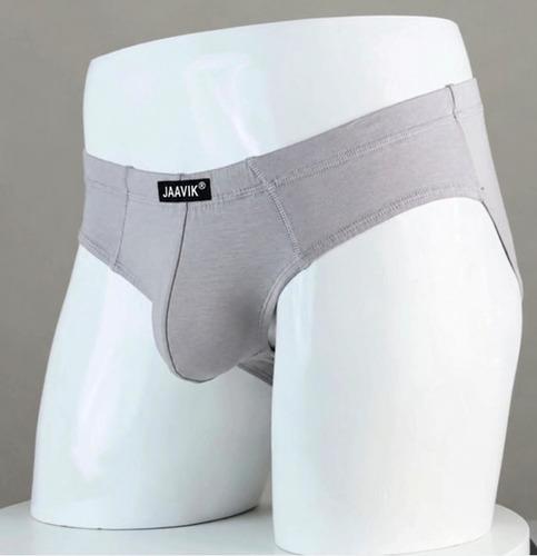Cloudy Grey Cotton Spandex Regular Fit Brief For Men