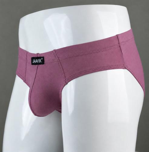 Maroon Cotton Spandex Regular Fit Brief For Men