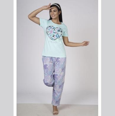 Ladies Pyjama T Shirt Set